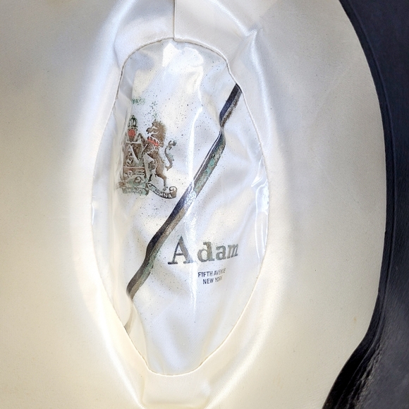 Vintage Adam Fifth Avenue New York Black Trilby Hat Size 6 3/4 - Picture 8 of 13